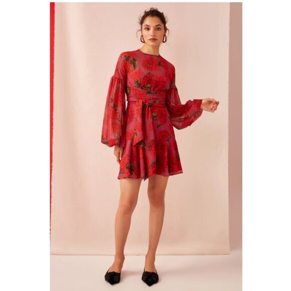 Keepsake Find You Mini Dress Raspberry Dahlia - Picture 5 of 5